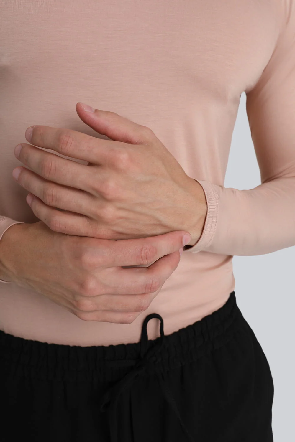 Longsleeve Mr Invisible V-neck Cappuccino - Image 4