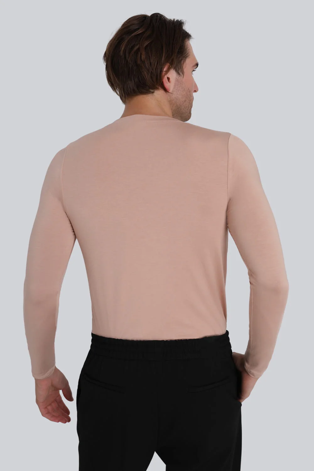 Longsleeve Mr Invisible V-neck Cappuccino - Image 6
