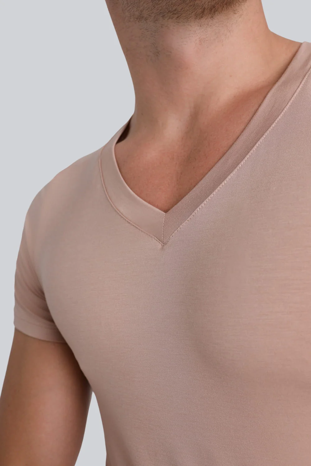 T-shirt Mr Invisible V-neck Cappuccino - Image 5