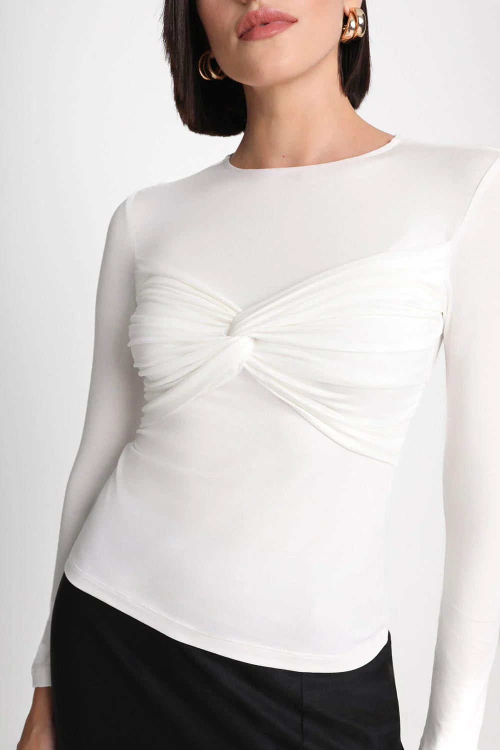 Longsleeve Miss Draped Off White - Image 3