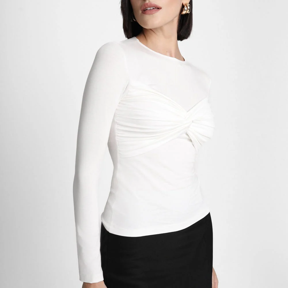 Longsleeve Miss Draped Off White - Image 6