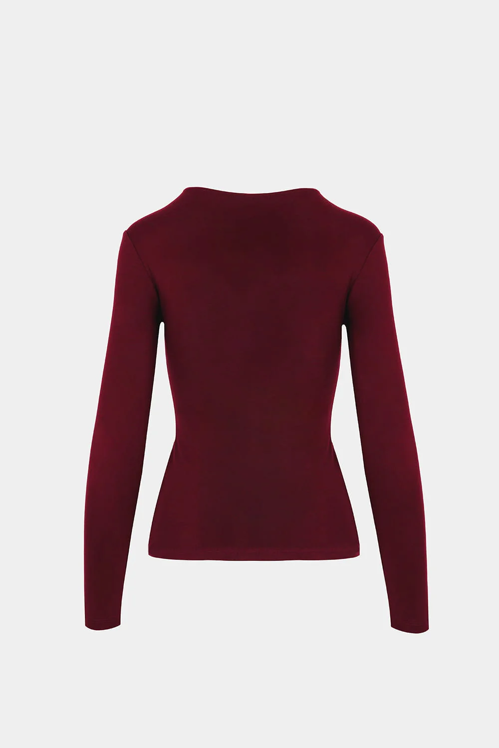 Longsleeve Miss Draped Burgundy - Image 4