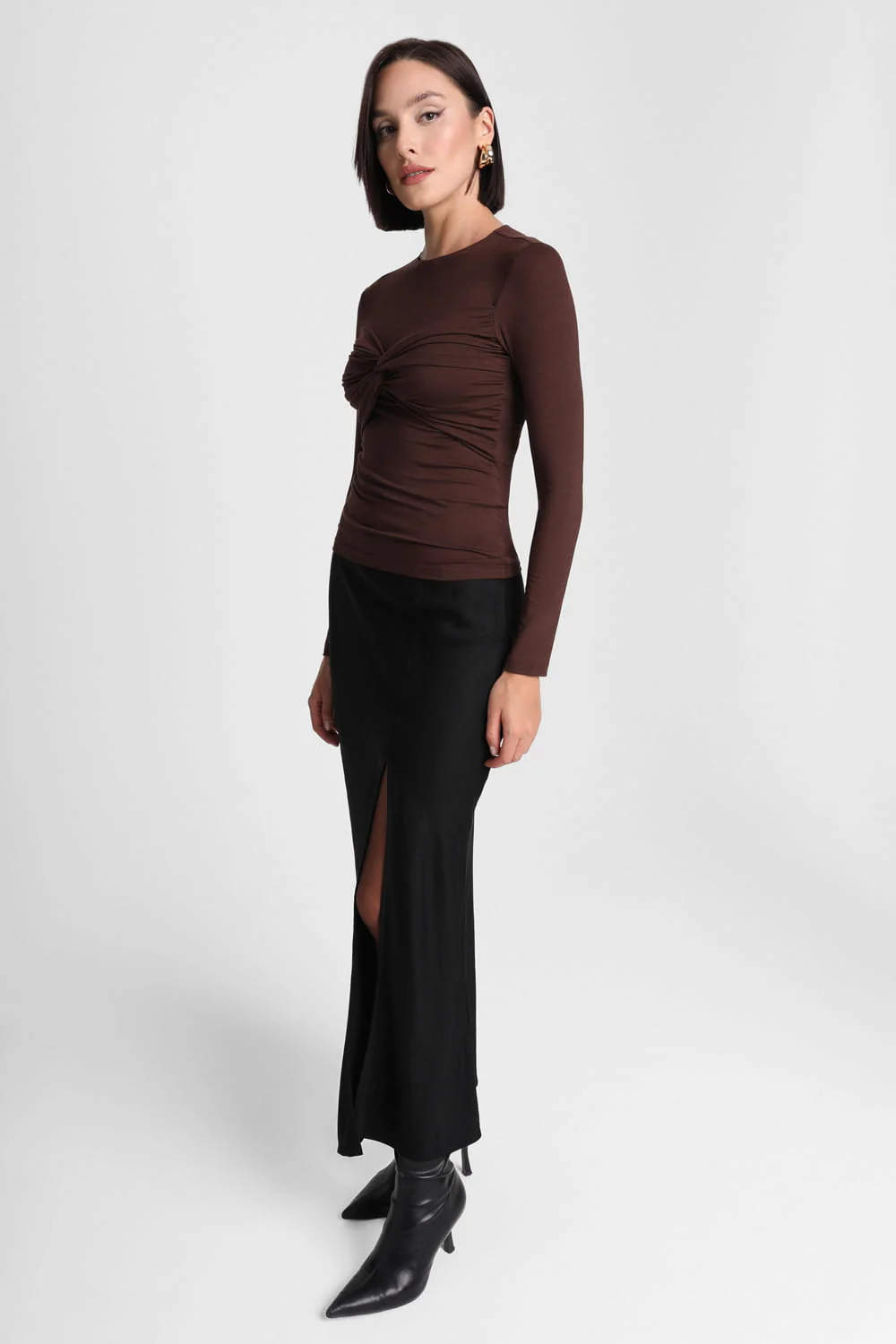 Longsleeve Miss Draped Chocolate - Image 3