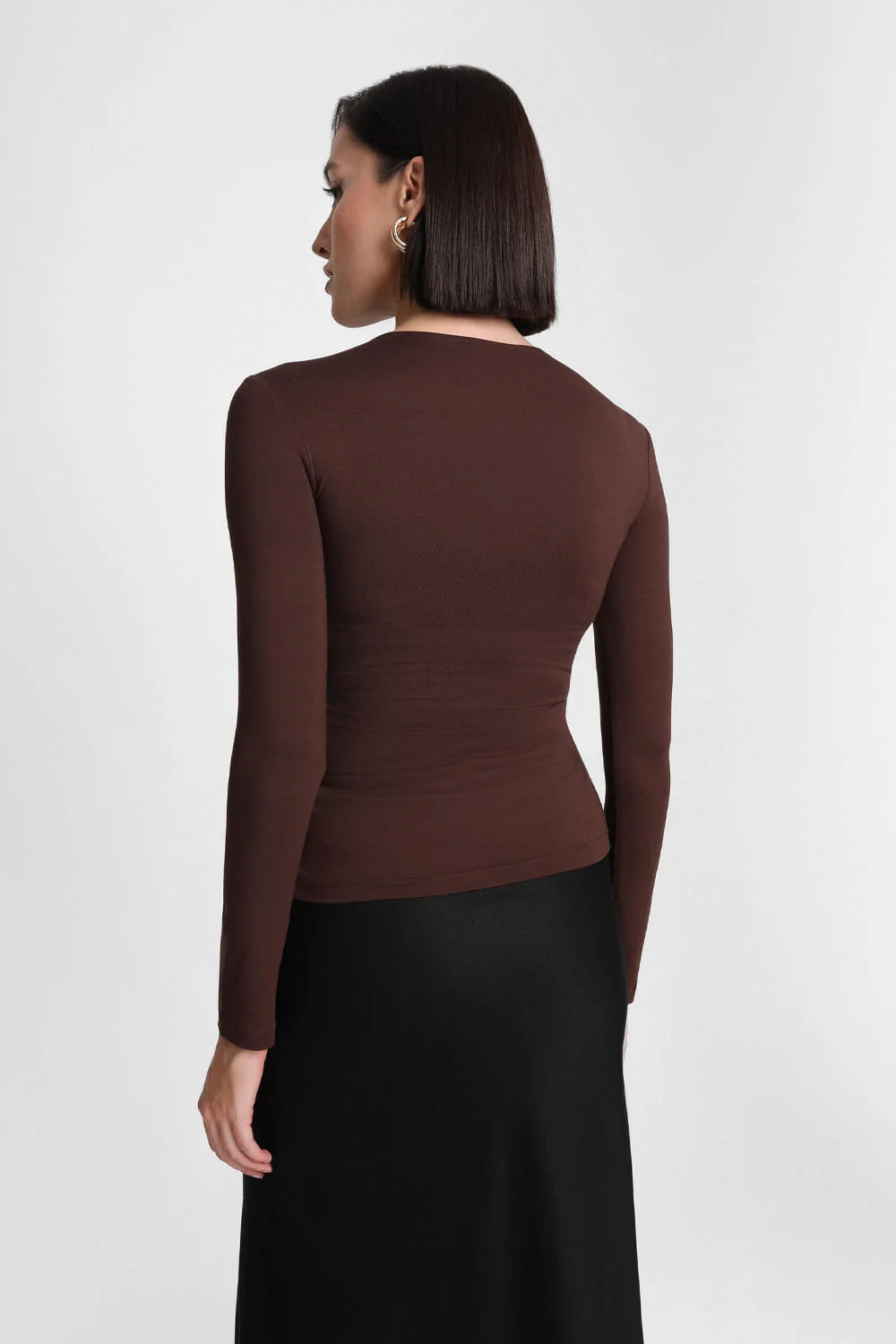 Longsleeve Miss Draped Chocolate - Image 5