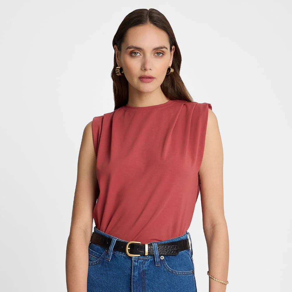 T-shirt Miss Boxy Red Brown - Image 7