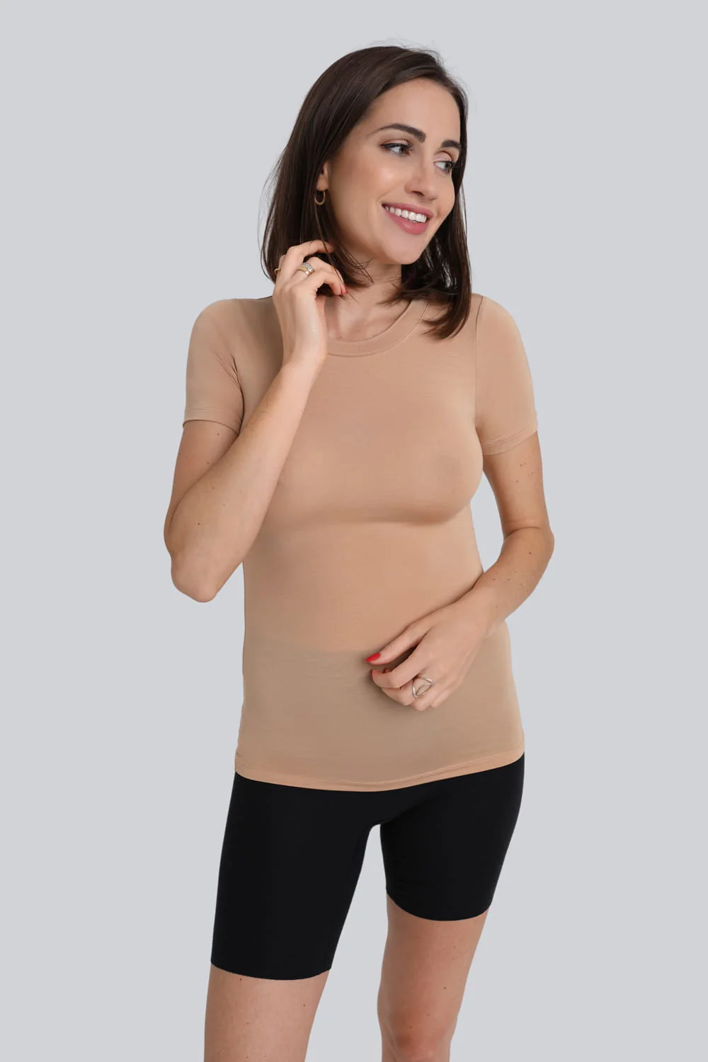 T-shirt Miss invisible C-neck Nude - Image 7