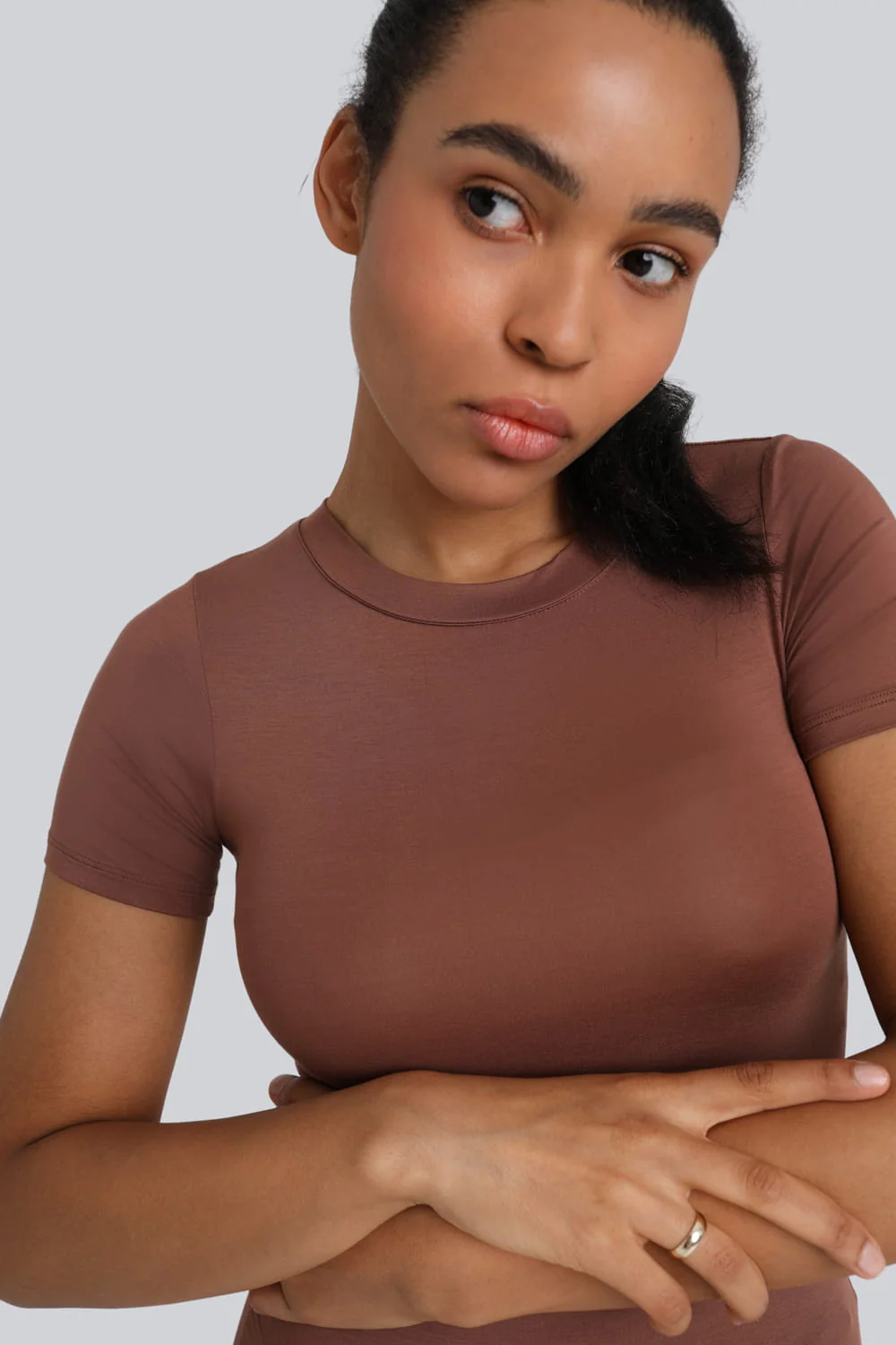 T-shirt Miss invisible C-neck Chocolate - Image 4