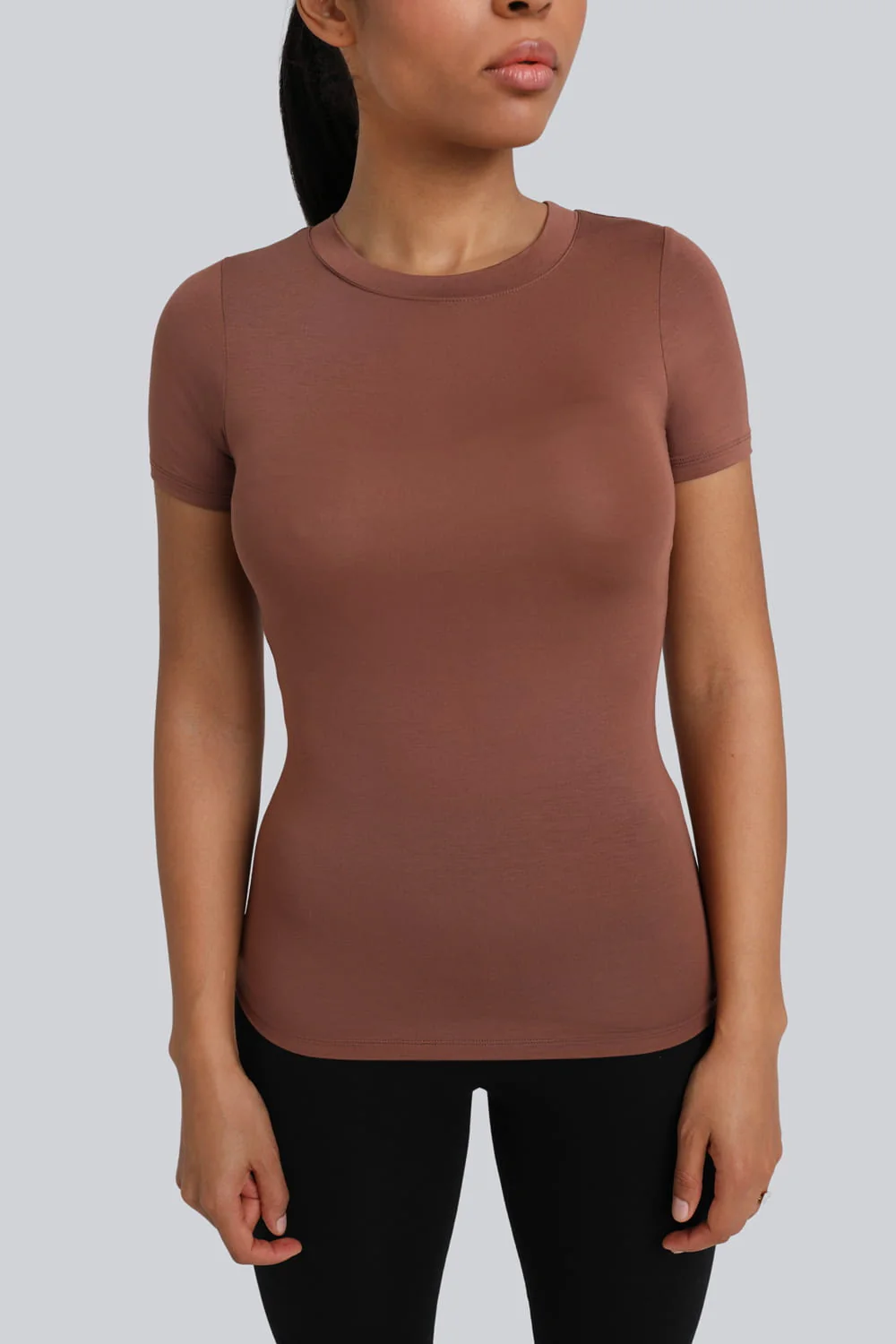 T-shirt Miss invisible C-neck Chocolate - Image 6
