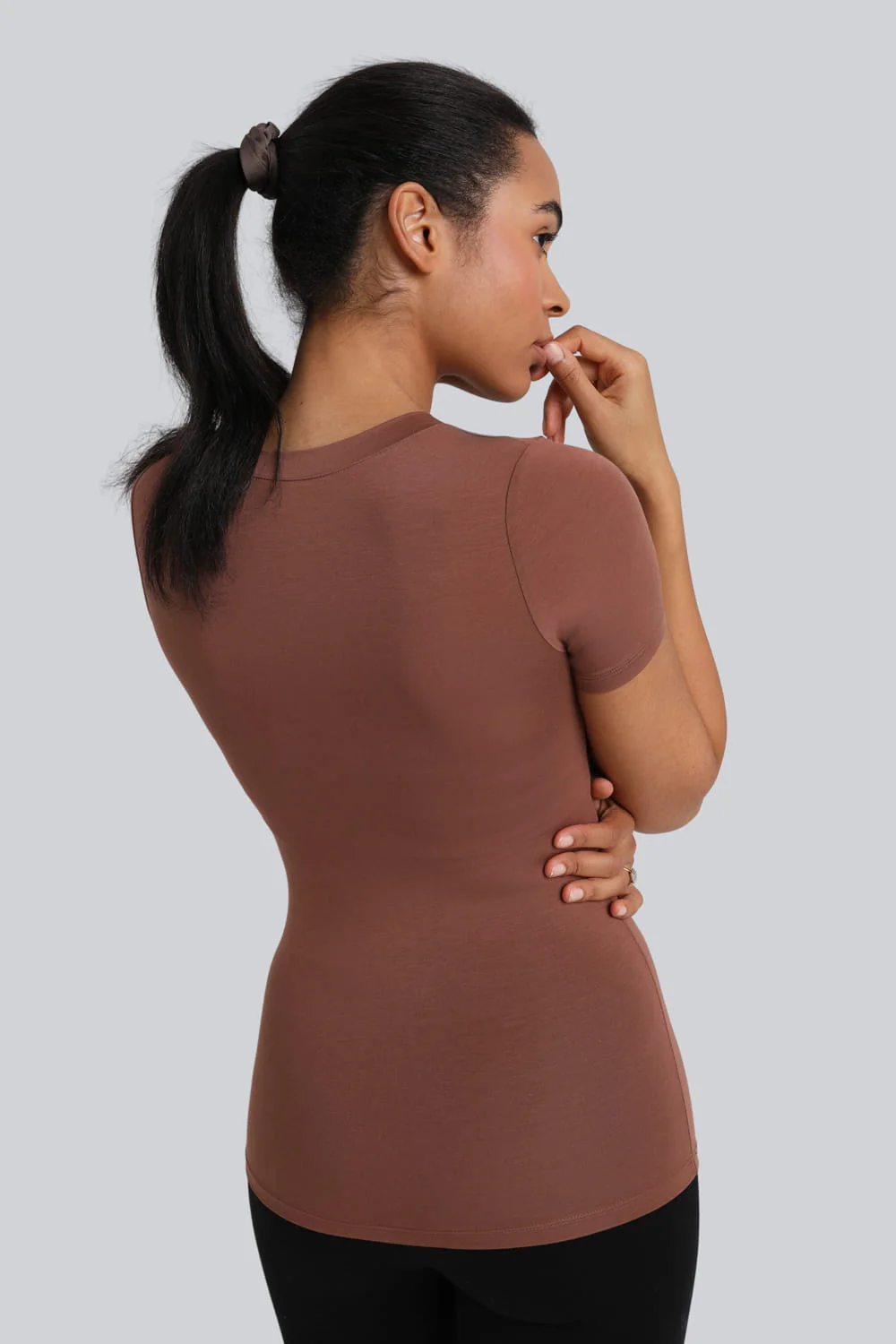 T-shirt Miss invisible C-neck Chocolate - Image 8