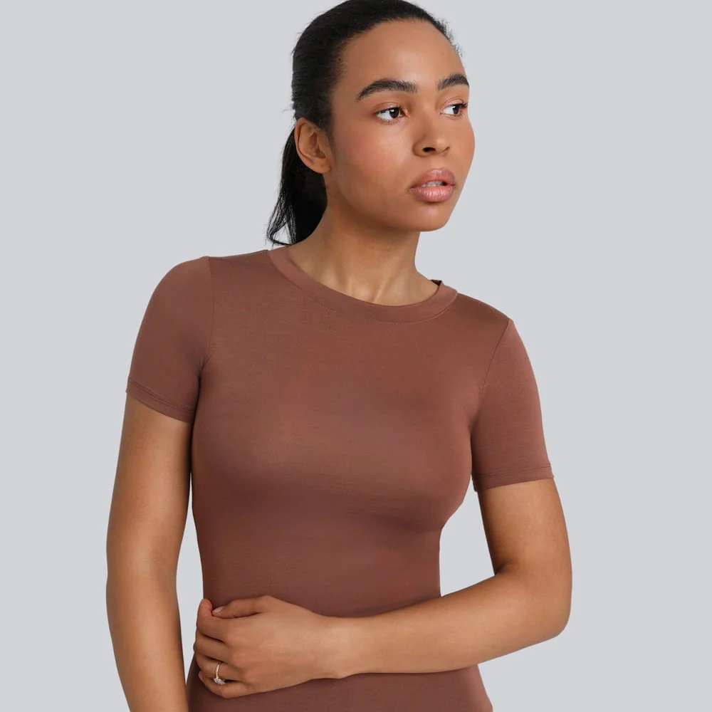 T-shirt Miss invisible C-neck Chocolate - Image 9