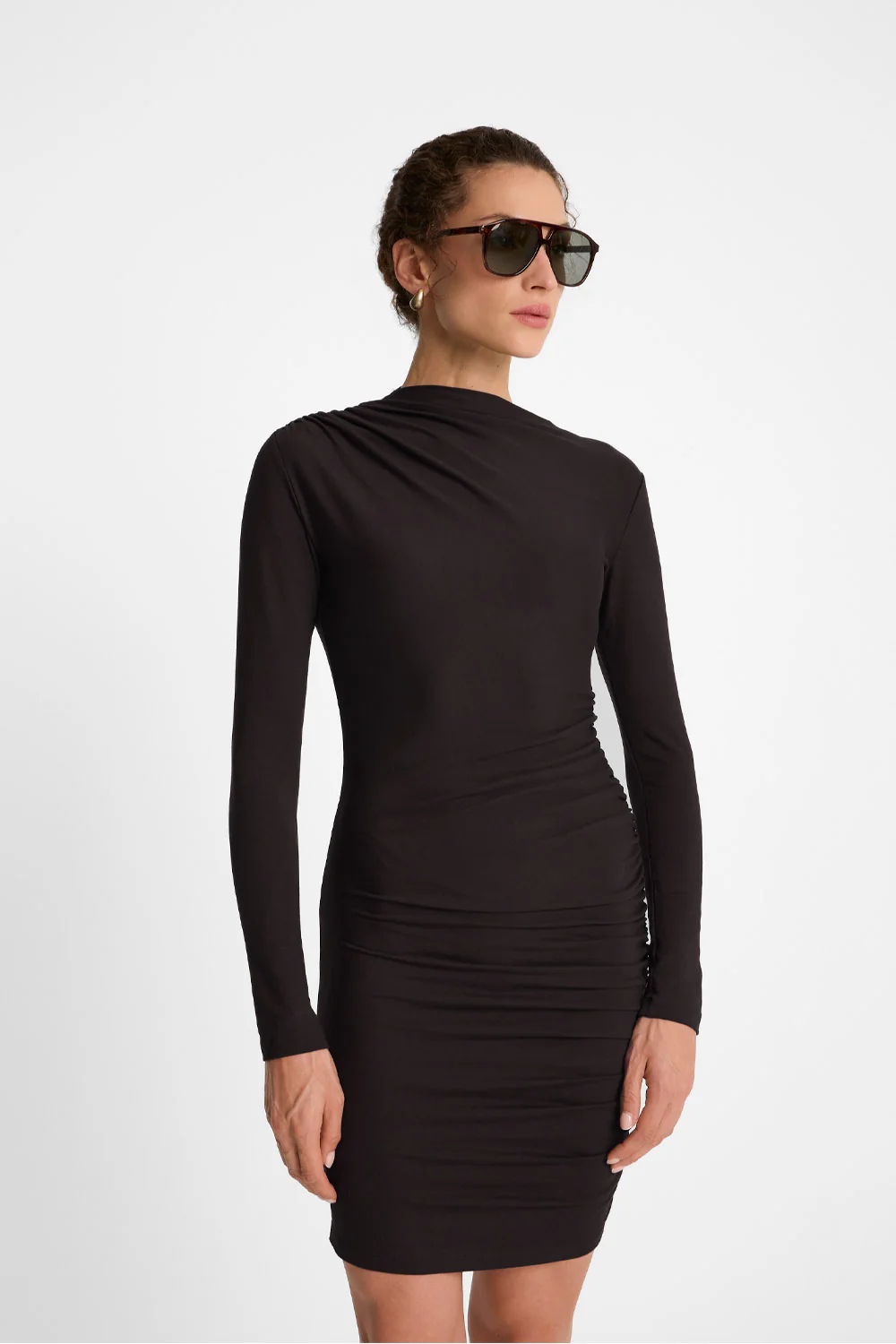 Sukienka Miss Sculptural Dark Chocolate - Image 3