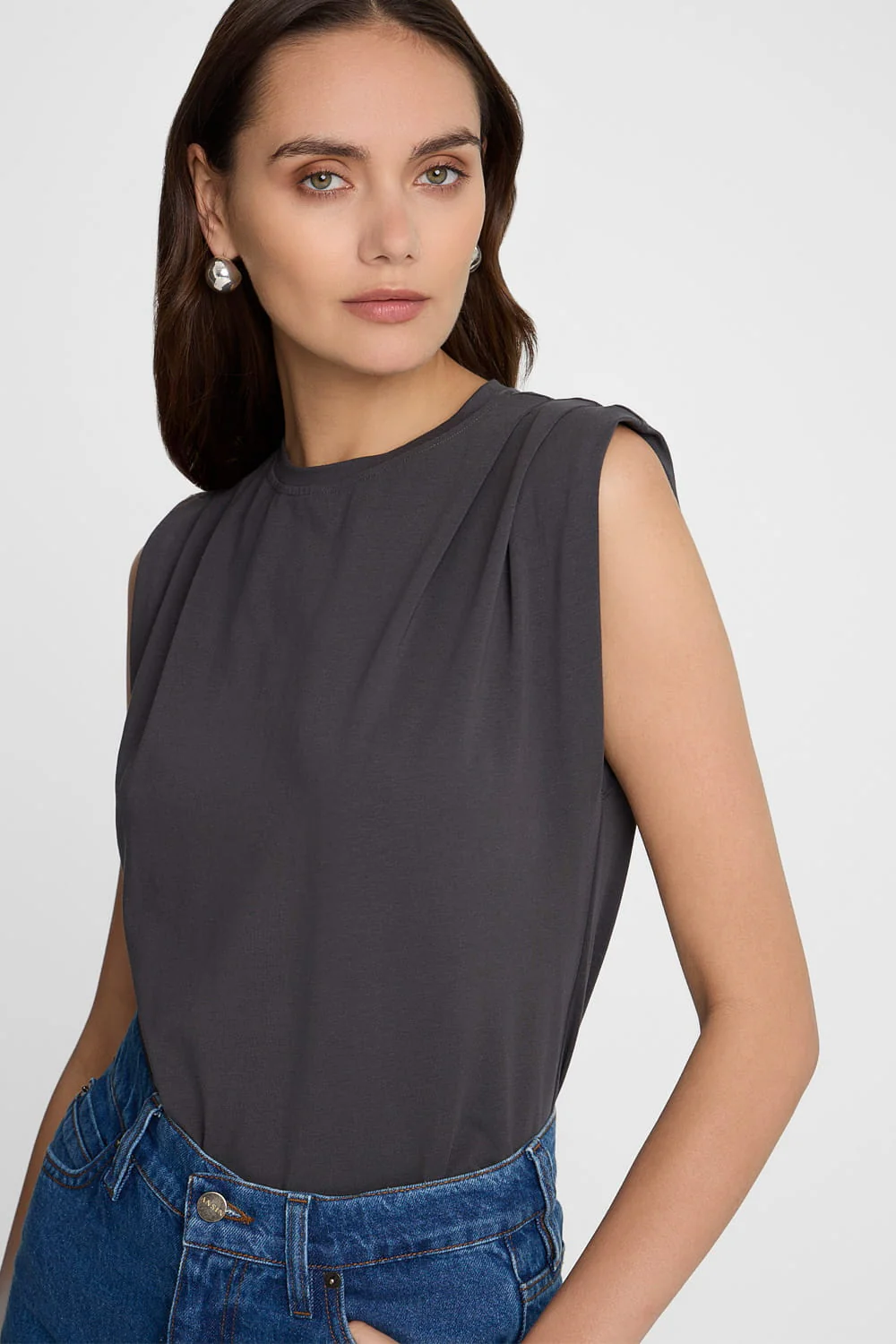 T-shirt Miss Boxy Dark Grey - Image 3