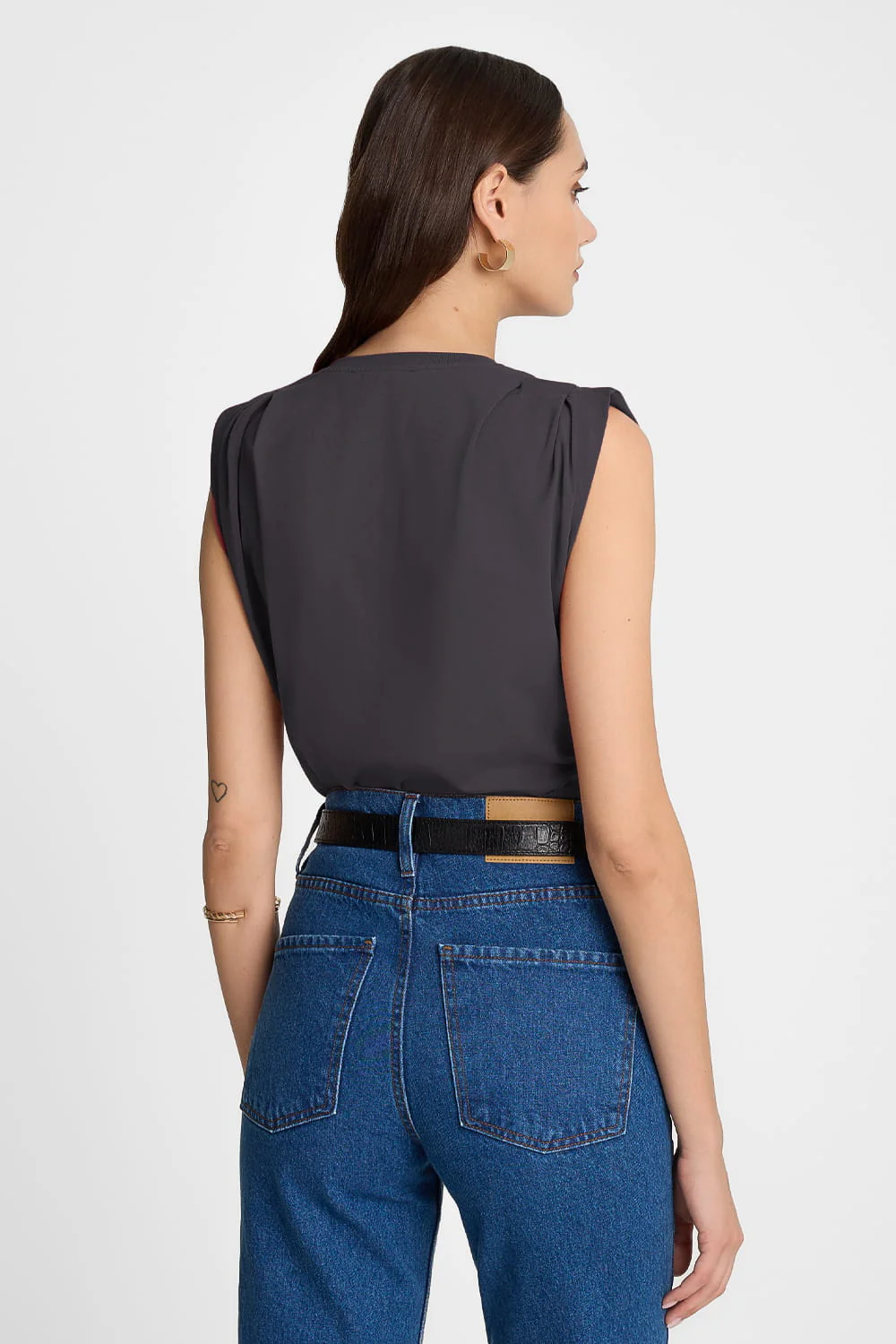 T-shirt Miss Boxy Dark Grey - Image 6