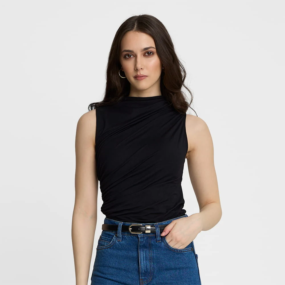 Top Miss Sculptural Black - Image 8