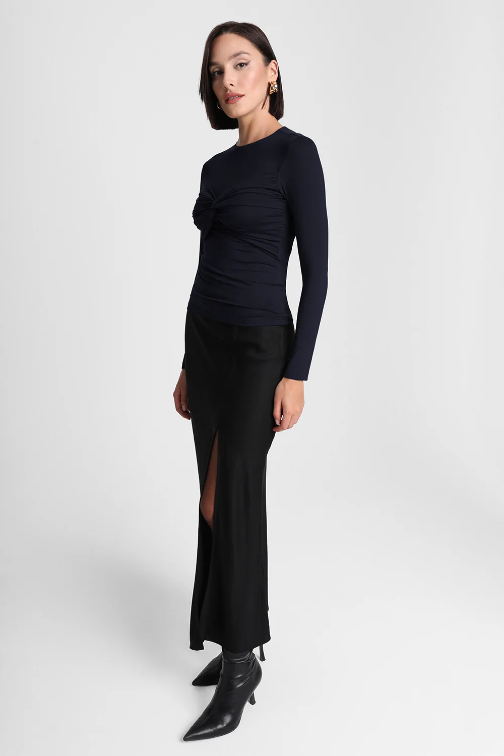 Longsleeve Miss Draped Navy - Image 3