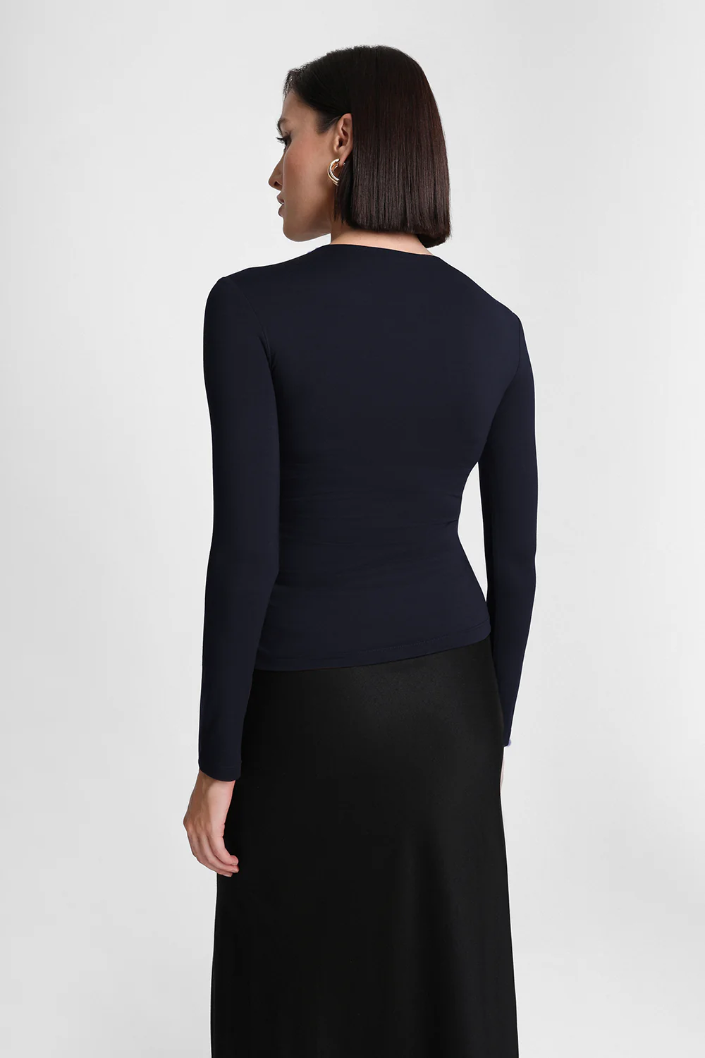Longsleeve Miss Draped Navy - Image 5
