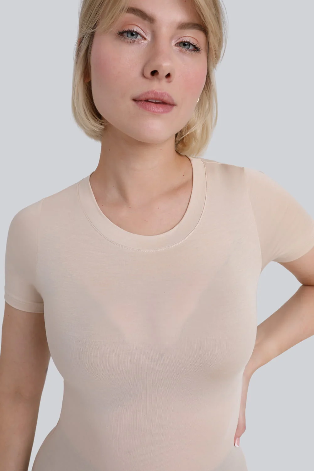 T-shirt Miss invisible C-neck Sand - Image 7