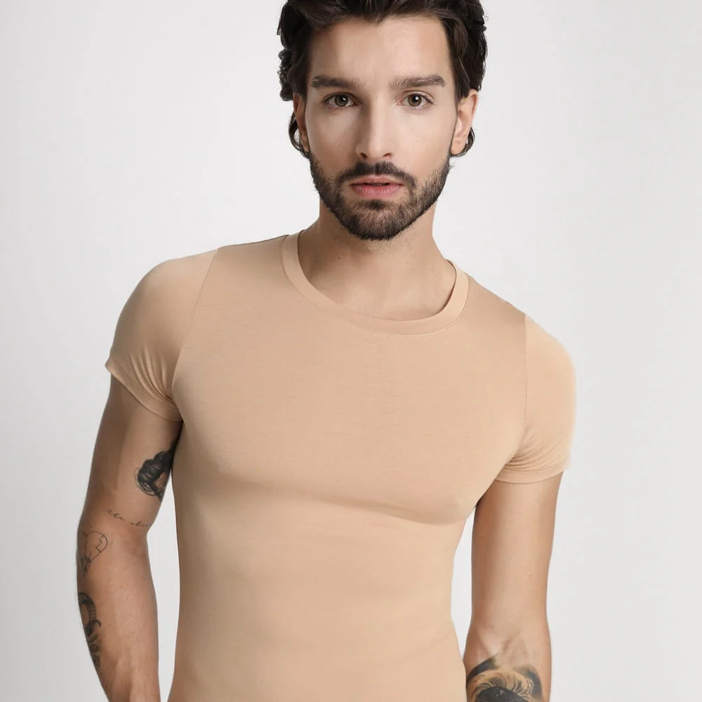 T-shirt Mr Invisible C-neck Nude - Image 7