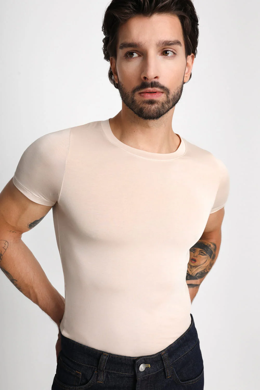 T-shirt Mr Invisible C-neck Sand - Image 6